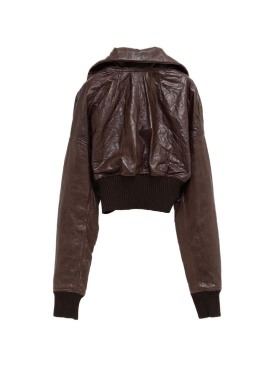 26FW 릭 오웬스 가죽 자켓 RP02F5714 LBE 84 GREASE - RICK OWENS