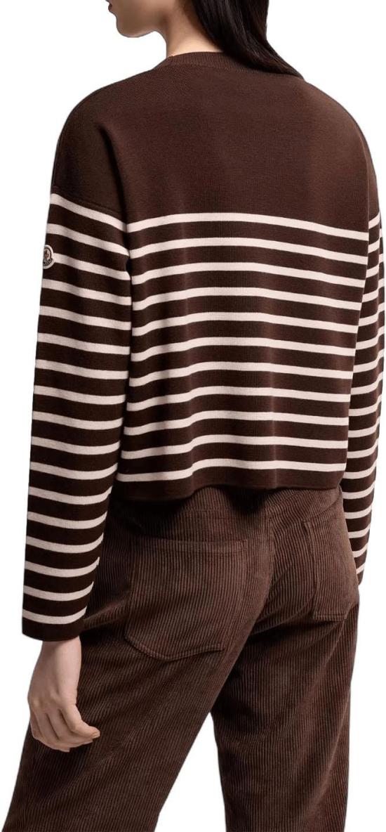 26FW 몽클레어 스웨터 MONCLER9C00005M1131P25CREWNECKBURGUNDYDESSIN BROWN - MONCLER