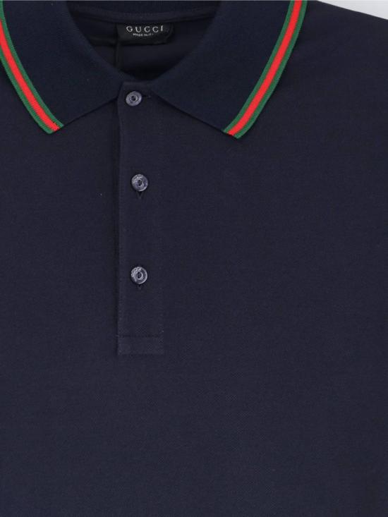 26FW 구찌 코튼 저지 피케 폴로 셔츠 872468 XJHX5 Blue - GUCCI