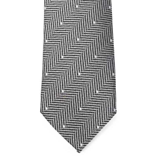 26FW 톰포드 넥타이 S0343 STE001 TAL BLACK SILVER - TOMFORD