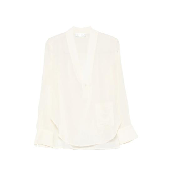 26FW 빅토리아 베컴 블라우스 1326WSH007339B IVORY NEUTRALS