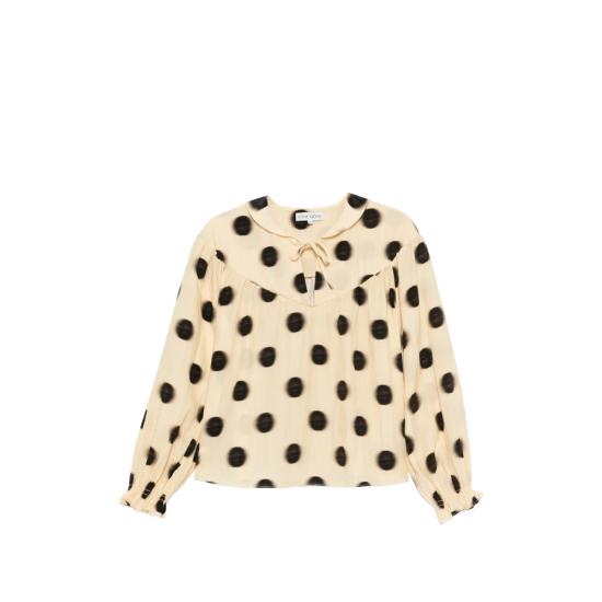 26FW 스티네 고야 블라우스 SGT220 2526 DOTS NEUTRALS BLACK