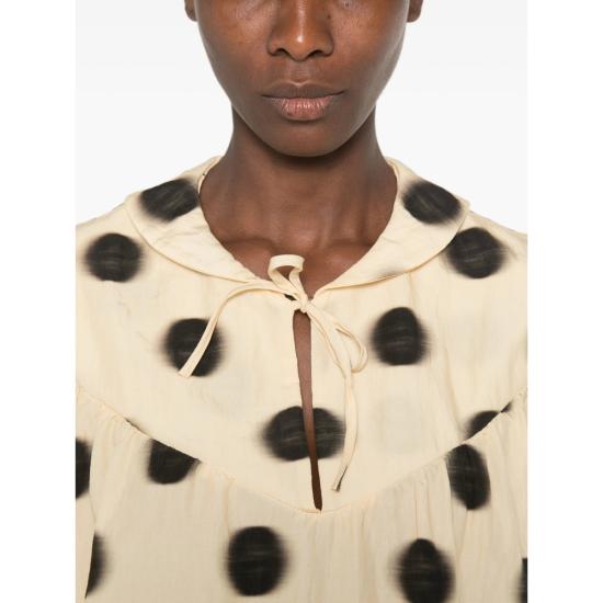 26FW 스티네 고야 블라우스 SGT220 2526 DOTS NEUTRALS BLACK - STINE GOYA