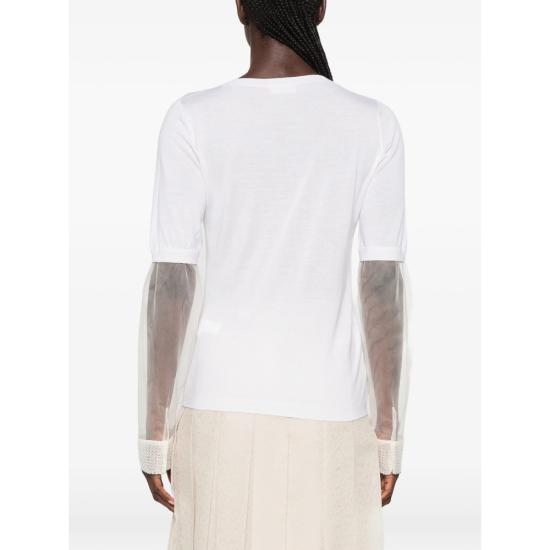 26FW 파비아나 필리피 긴팔 티셔츠 MAD216F006 M319 25 WHITE - FABIANA FILIPPI