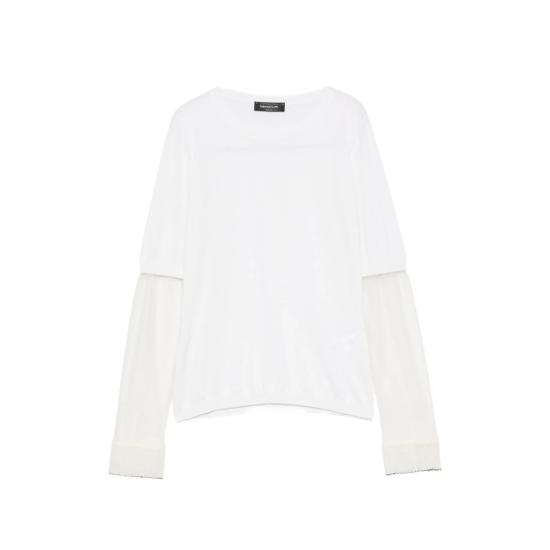 26FW 파비아나 필리피 긴팔 티셔츠 MAD216F006 M319 25 WHITE