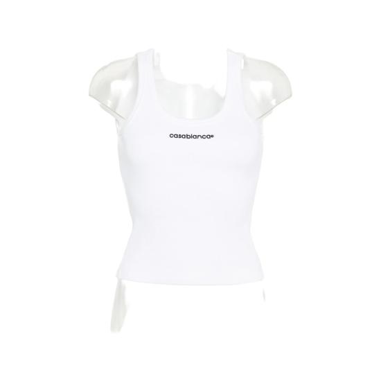 26FW 카사블랑카 민소매 티셔츠 PF26 JTS 039 02 WHITE