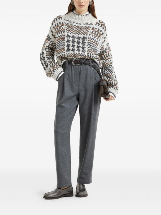 26FW 브루넬로 쿠치넬리 스트레이트 팬츠 MB162P8417 C032 GREY - BRUNELLO CUCINELLI
