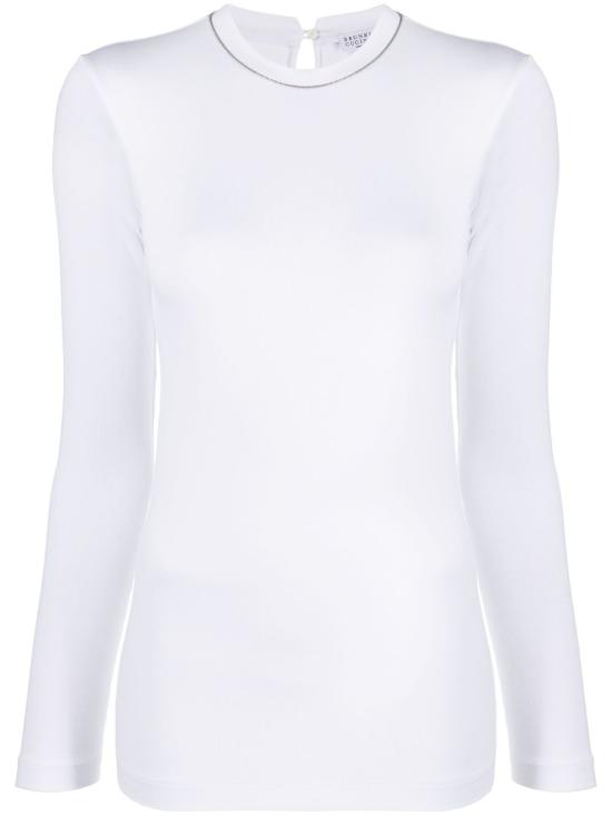 26FW 브루넬로 쿠치넬리 반팔 티셔츠 M0TC8BJ300 C159 WHITE
