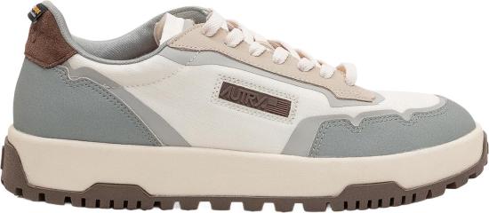 26SS 오트리 WILDPACE 로우 스니커즈 립스탑 나일론 가죽 LDLMRU14 LICHTGREY