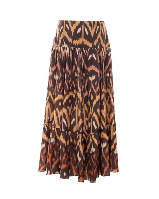 26FW 짐머만 미디 스커트 8467SSS261 CHCLIKT Brown - ZIMMERMANN