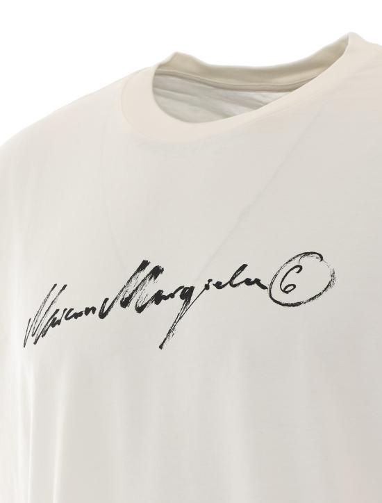 26FW MM6 메종마르지엘라 반팔 티셔츠 SH0GC0077 M20258101 White - MM6 MAISON MARGIELA
