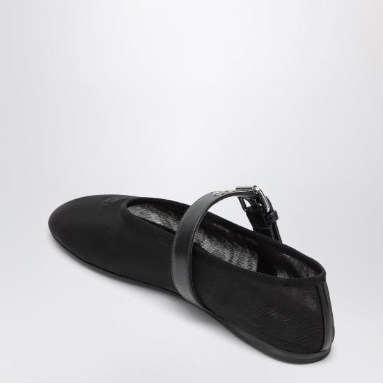 26FW 미우미우 플랫 슈즈 5F373E005099 Black - MIU MIU