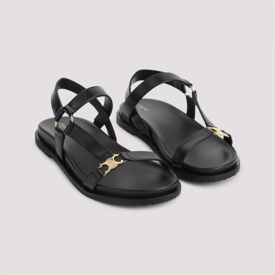 26FW 셀린느 카프스킨 트리옹프 모드 샌들 362225042C 38NO BLACK - CELINE