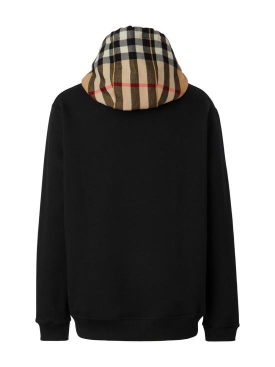26FW 버버리 체크 후드 코튼 후드 8058117 A1189 BLACK - BURBERRY