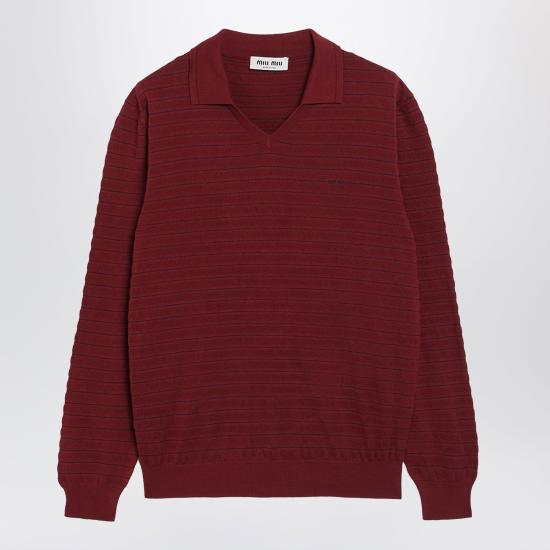 26FW 미우미우 긴팔 티셔츠 MML05ROOO184Q Red