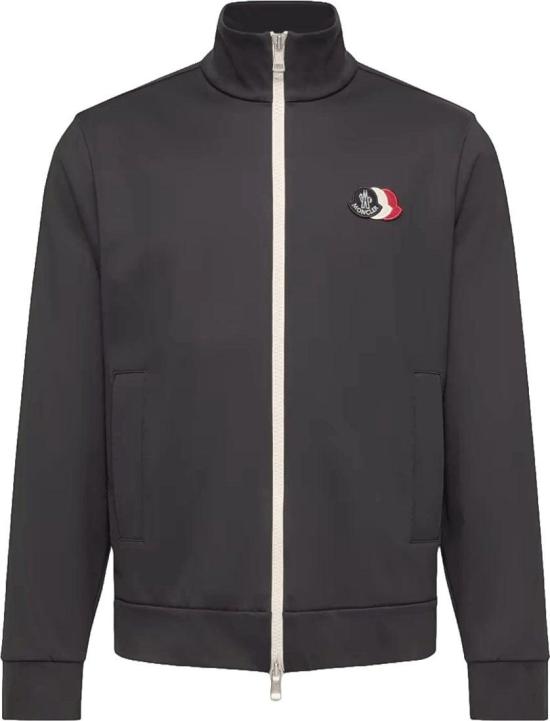 26FW 몽클레어 자켓 MONCLER8G0001289BFF775LOGOZIPTHROUGHSWEATERNAVY DONKERGREY