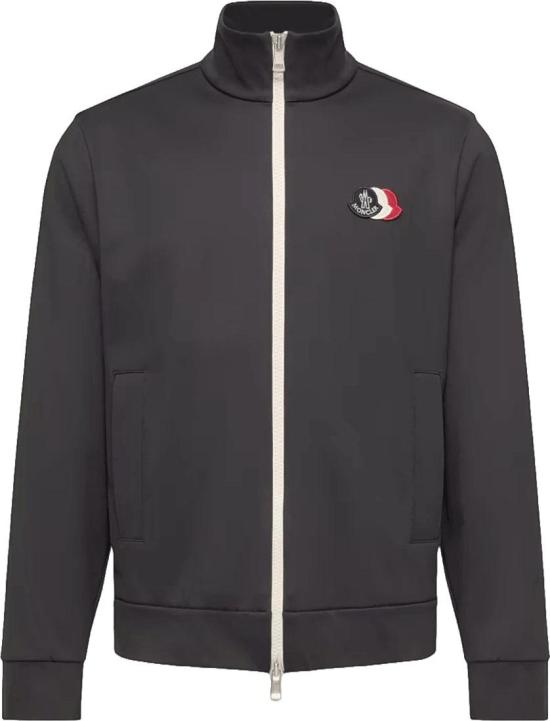 26FW 몽클레어 자켓 MONCLER8G0001289BFF775LOGOZIPTHROUGHSWEATERNAVY DONKERGREY