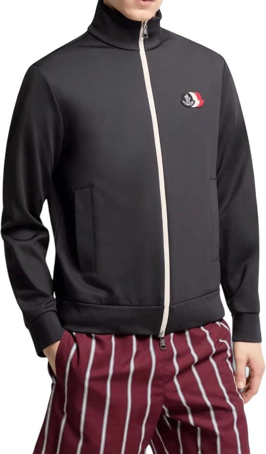 26FW 몽클레어 자켓 MONCLER8G0001289BFF775LOGOZIPTHROUGHSWEATERNAVY DONKERGREY - MONCLER