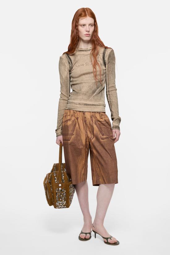 26FW 아크네 스튜디오 레이어드 프린트 롱슬리브 탑 레이어드 프린트 롱슬리브 탑 AL0531 AC0 - ACNE STUDIOS
