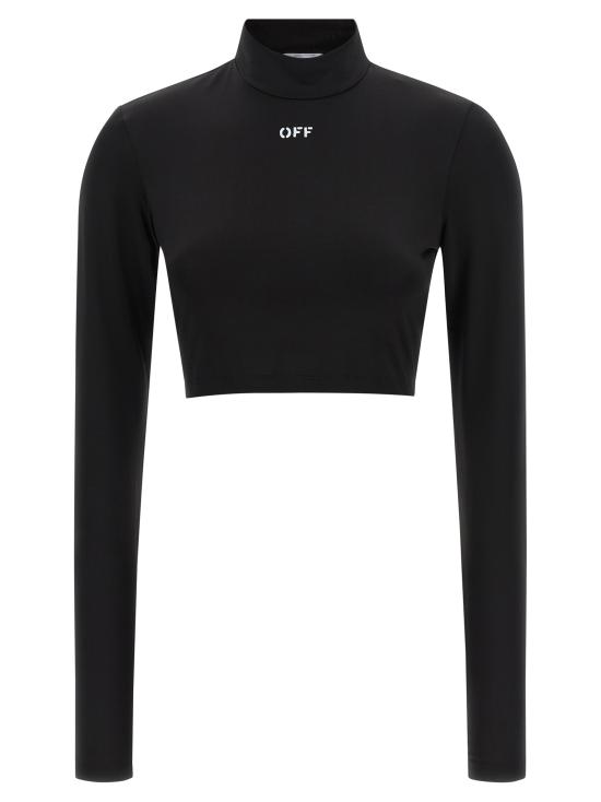 26FW 오프화이트 긴팔 티셔츠 2FB00628TW003W003 Black