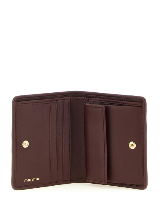 26SS 미우미우 마테라쎄 나파 가죽 반지갑 5MV204AFPPF0007 Bordeaux - MIU MIU