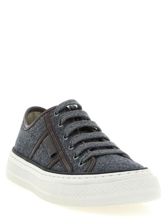 26FW 브루넬로 쿠치넬리 스니커즈 MZ38G3328PC004 Gray - BRUNELLO CUCINELLI