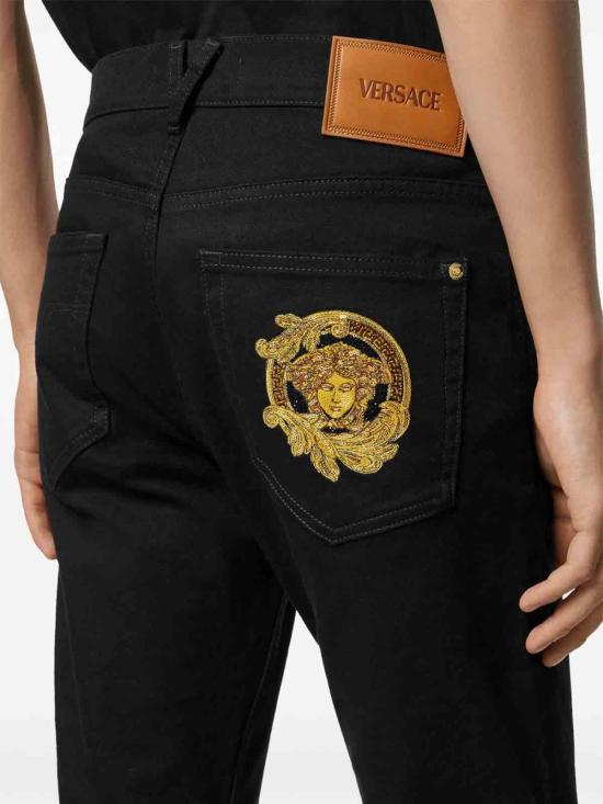 26SS 베르사체 팬츠 10194611A168631D040 Black - VERSACE