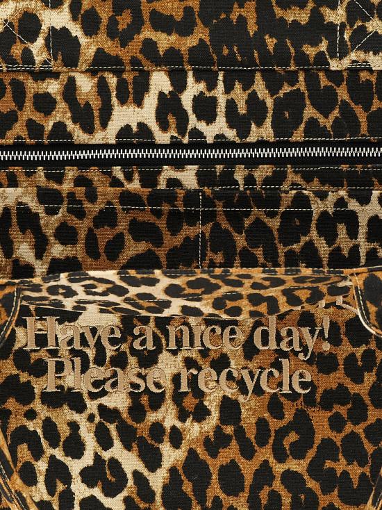 26FW 가니 토트백 레오파드 XXL  브라운 - GANNI