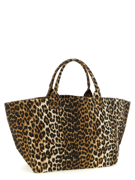 26FW 가니 토트백 레오파드 XXL  브라운 - GANNI