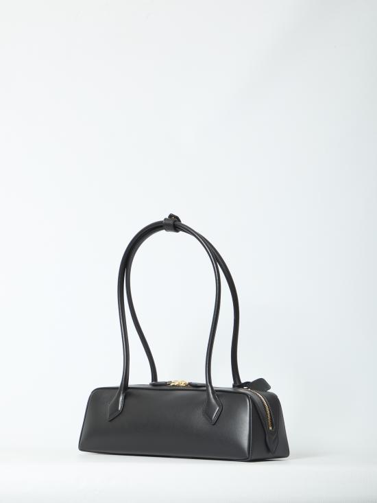 26FW 알라이아 르 테켈 미디움 레더 숄더백 AA1S06033I061 999 BLACK - ALAIA