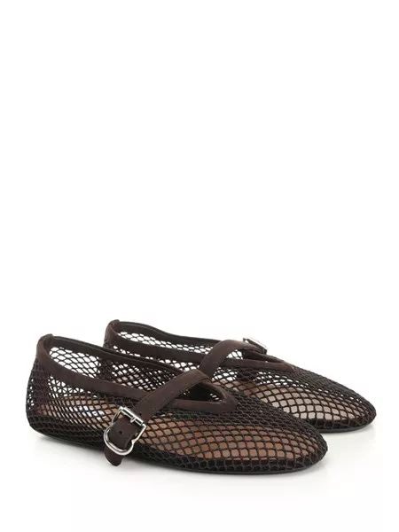 26FW 알라이아 피쉬넷 발레 플랫 AA3A029TK061 733 BROWN - ALAIA