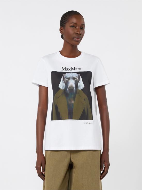 26FW 막스마라 반팔 티셔츠 MXMCALCA 010 WHITE - MAX MARA