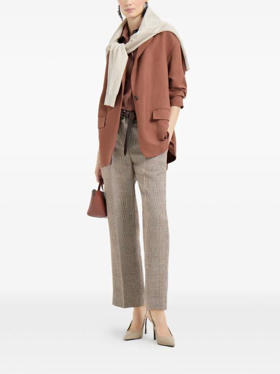 26SS 브루넬로 쿠치넬리 스트레이트 팬츠 ML122P9033 C001 CHECKED - BRUNELLO CUCINELLI