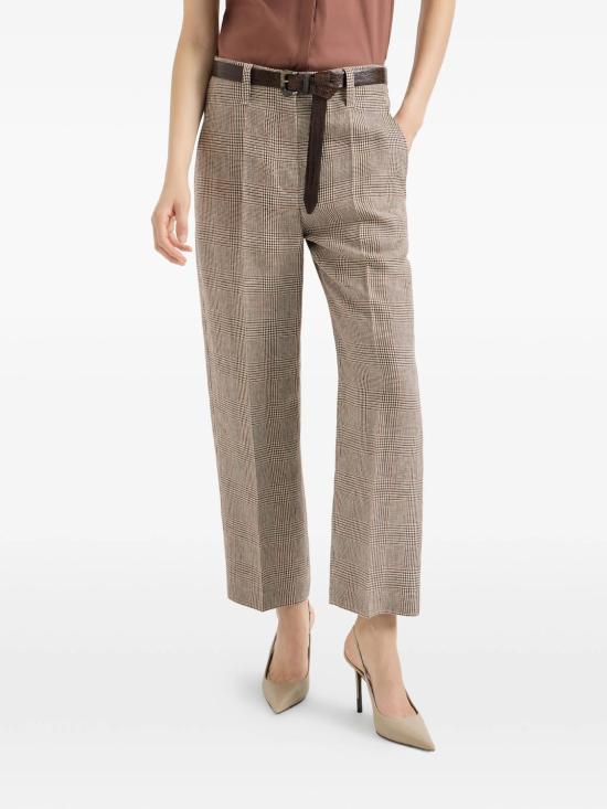 26SS 브루넬로 쿠치넬리 스트레이트 팬츠 ML122P9033 C001 CHECKED - BRUNELLO CUCINELLI