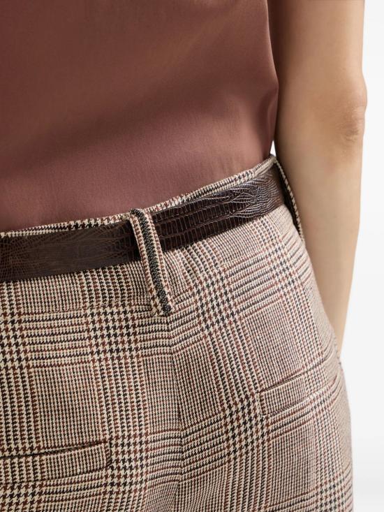 26SS 브루넬로 쿠치넬리 스트레이트 팬츠 ML122P9033 C001 CHECKED - BRUNELLO CUCINELLI