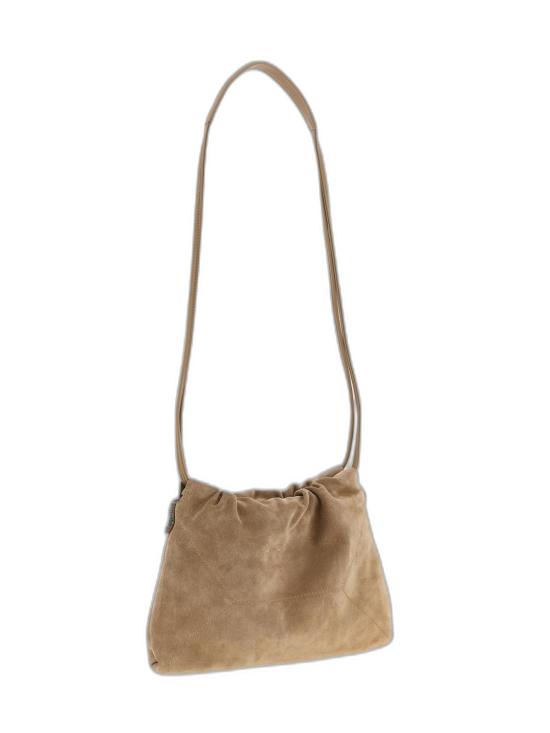 26SS 브루넬로 쿠치넬리 스웨이드 BC 듀오 파우치 백 MBDLD2808 C2767 BEIGE O TAN - BRUNELLO CUCINELLI