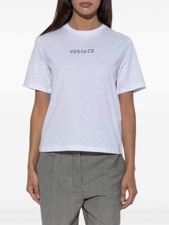 26FW 베르사체 반팔 티셔츠 10259731A18690 1W000 WHITE - VERSACE