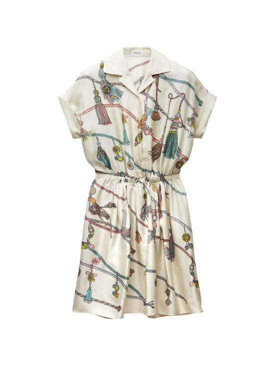 26FW 베르사체 미디 원피스 10254981A18643 5KA10 MULTICOLOR