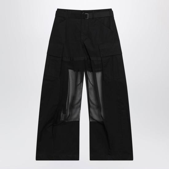 26SS 사카이 스트레이트 팬츠 2608441CO 001 BLACK