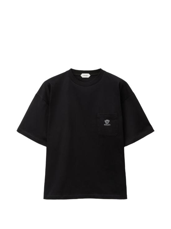 26FW 베르사체 반팔 티셔츠 10245741A17915 1B000 BLACK