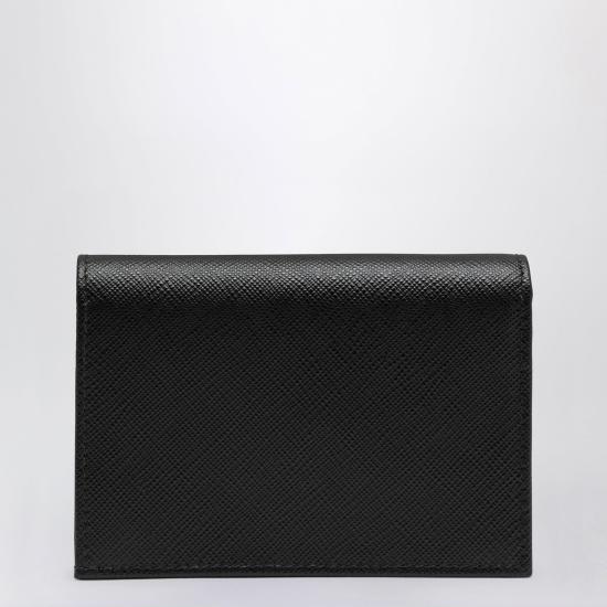 26FW 프라다 사피아노 트라이앵글 로고 반지갑 1MV021QHH F0632 BLACK - PRADA