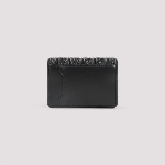 26SS 미우미우 마테라쎄 나파 가죽 카드 지갑 5MC103AFPP F0002 BLACK - MIU MIU