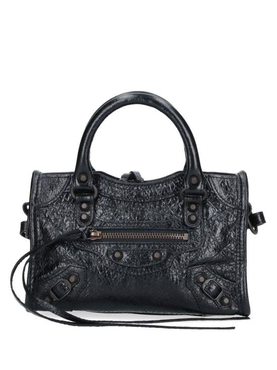 26FW 발렌시아가 르 시티 백 나노 램스킨 8657642ACFH 1000 BLACK