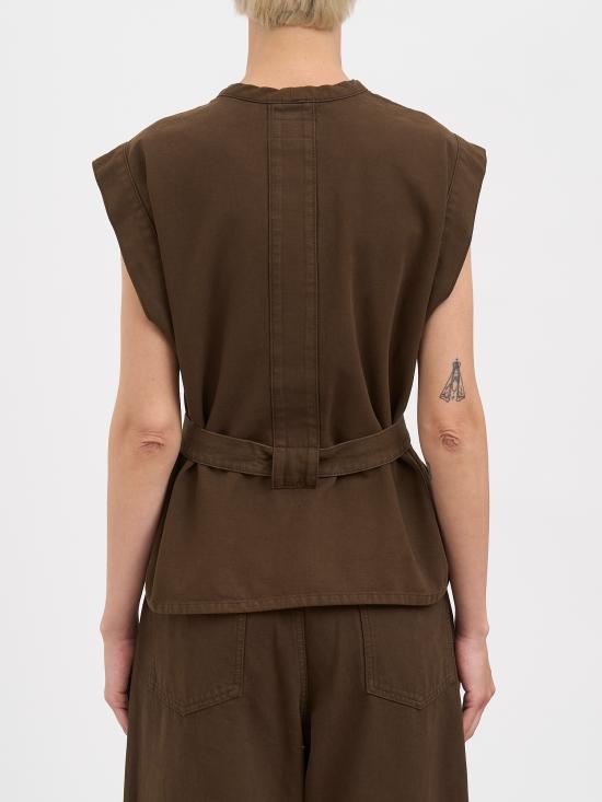 26SS 르메르 미디 원피스 NOT0011LD1067BR423 BROWN - LEMAIRE