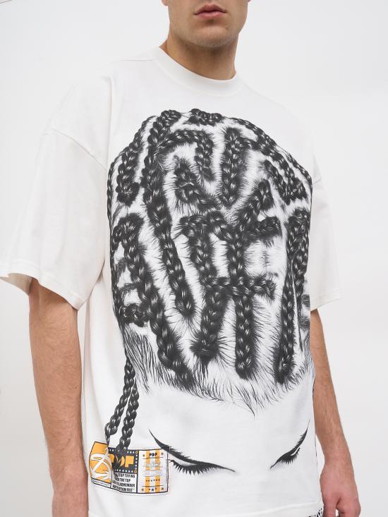 26SS 피디에프 반팔 티셔츠 NDFM54029TJ110BRAID WHITE - PDF