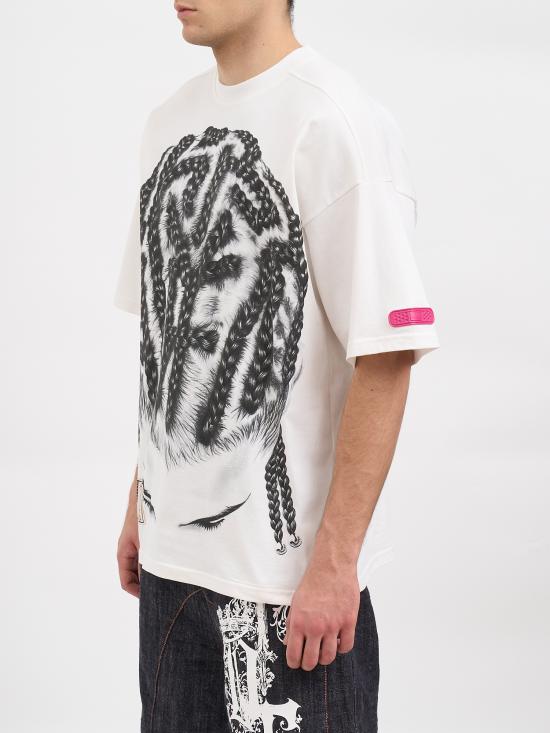 26SS 피디에프 반팔 티셔츠 NDFM54029TJ110BRAID WHITE - PDF