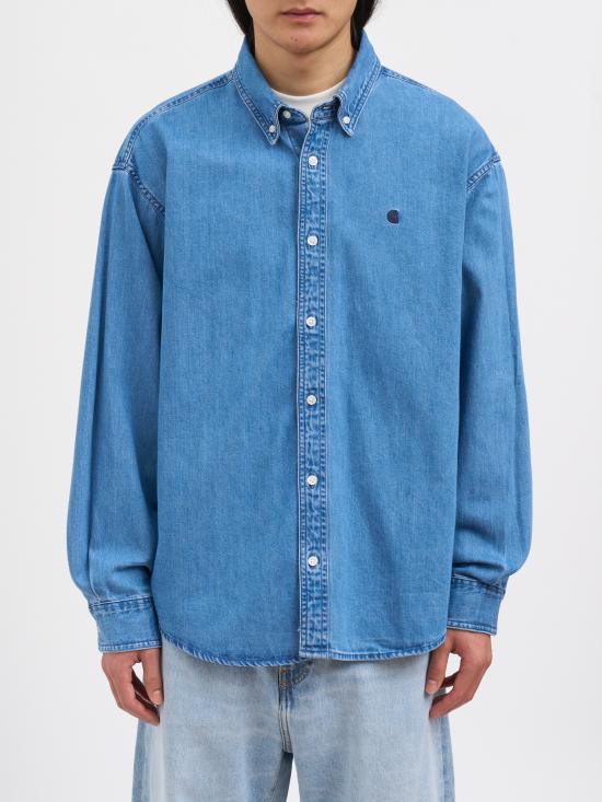26SS 칼하트 WIP 데님 셔츠 NI0345250106 LIGHT BLUE