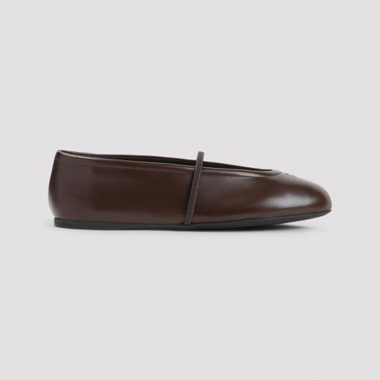 26FW 미우미우 플랫 슈즈 5F334EF005070 F0003 BROWN - MIU MIU