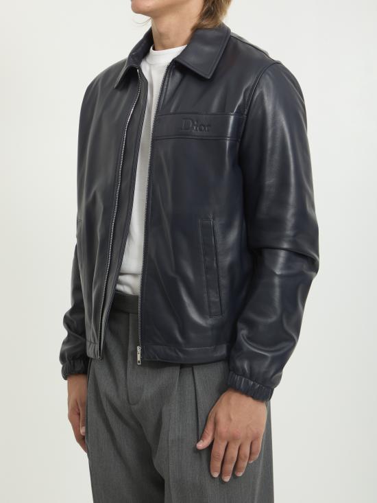 26FW 디올 가죽 자켓 693L435A0017 540 BLUE - DIOR