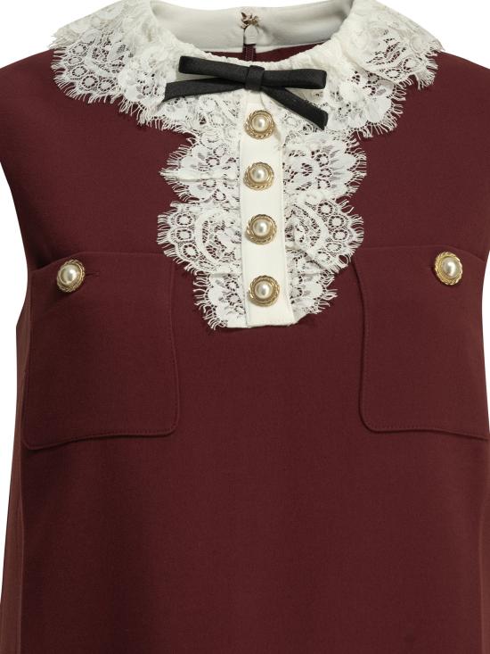 26FW 셀프 포트레이트 숏 원피스 PF26001SBBUBURGUNDY BORDEAUX - SELF PORTRAIT